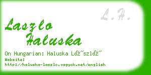laszlo haluska business card